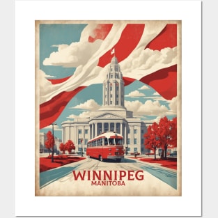 Winnipeg Vintage Retro Travel Tourism Posters and Art